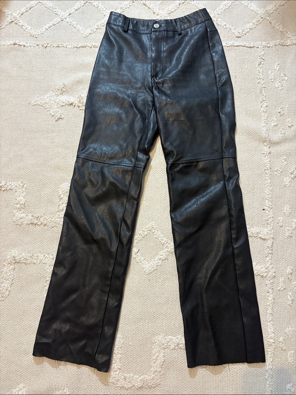 Princess Polly Black Faux Leather Pants